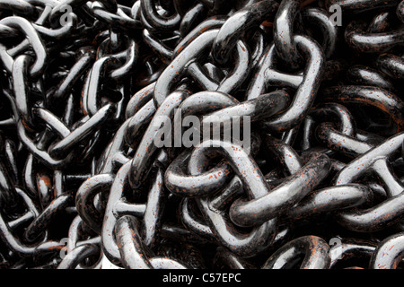Der Niederlande, Rotterdam, Port, Ankerkette Schiff. Stockfoto
