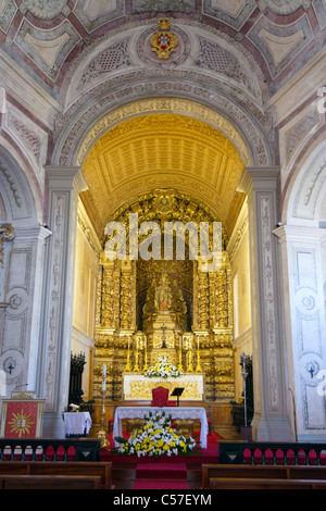 Innen Kirche Sao Pedro in Ponta Delgada, Insel São Miguel, Azoren. Stockfoto