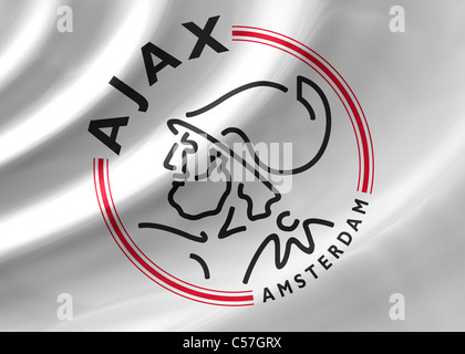 AFC Ajax Amsterdam Logo Emblem Flaggensymbol symbol Stockfoto