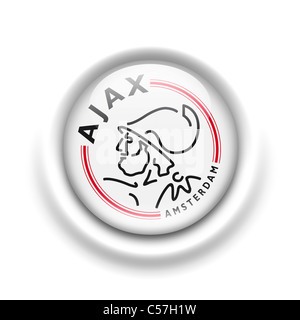 AFC Ajax Amsterdam Logo Emblem Flaggensymbol symbol Stockfoto