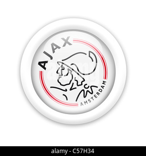 Afc Ajax Amsterdam logo Emblem Flagge Symbol Stockfoto