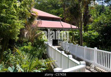 Das Teehaus Café in Abbotsbury subtropischen Gärten in Dorset UK Stockfoto