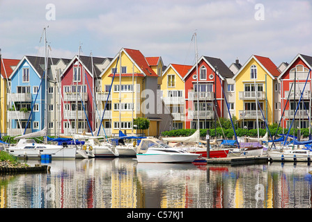 Greifswalder Hafen Häuser - Greifswald Hafen beherbergt 01 Stockfoto