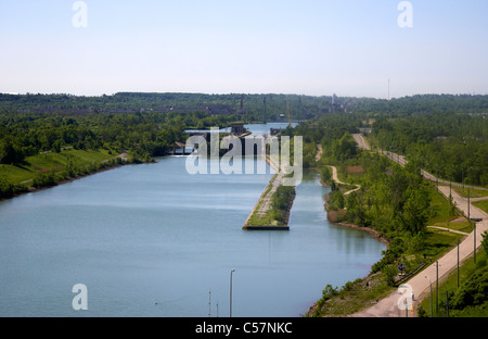 Welland Canal ST catharines sperren 3 Niagara Canada Stockfoto