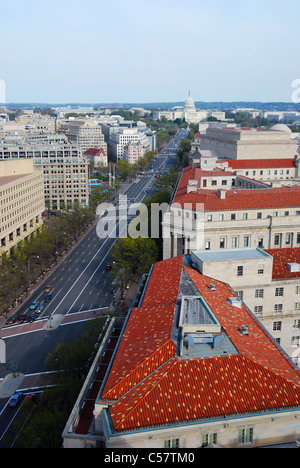 Luftbild von Washington DC Stockfoto
