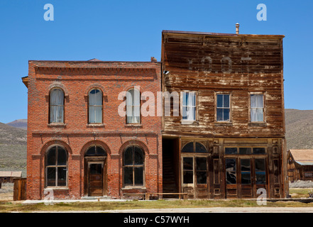 verlassene Gebäude in Bodie Geisterstadt Bodie State Historic Park California USA Vereinigte Staaten von Amerika Stockfoto