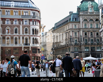 Fußgänger am Stephansplatz quadratisch, 1. Bezirk, Wien, Österreich, Europa Stockfoto