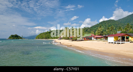 Asien, außerhalb, bar, Gebäude, Bau, Körper des Wassers, Hütten, Insel, Insel, Küste, Malaysia, Meer, Küste, Paya, Pulau, sand Stockfoto