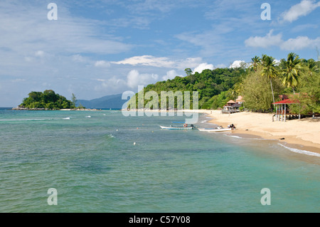 Asien, außerhalb, bar, Gebäude, Bau, Körper des Wassers, Hütten, Insel, Insel, Küste, Malaysia, Meer, Küste, Paya, Pulau, sand Stockfoto