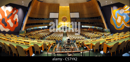 Die Vereinten Nationen Generalversammlung Hall in Manhattan, New York City. Stockfoto