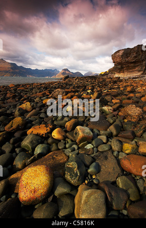 Der Strand von Elgol auf der Isle Of Skye Stockfoto