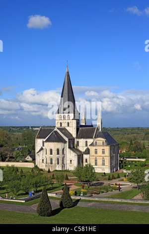 Frankreich, Französisch, Europa, europäische, Westeuropa, Architektur, Gebäude, Stadt, Saint-Martin-de-Boscherville, Seine-Maritime dep Stockfoto