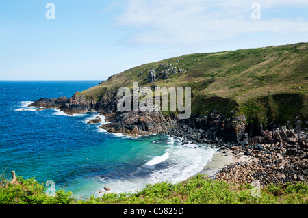 Blick auf Porthmeor Cove in West Cornwall, Großbritannien Stockfoto