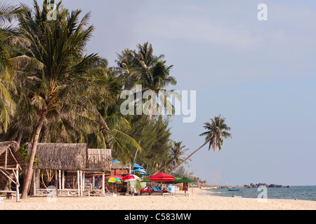 Asien, Atmosphäre, Ambiente, draußen, im Bereich Recording, Insel, Insel, Küste, Meer, Palmen, Phu Quoc, Süd-Ost-Asien, San Stockfoto