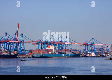 komplexe, außen, Geschäft, Container, Container-Häfen, Containerhafen, Containerschiff, Containerschiffe, Container-terminal, co Stockfoto