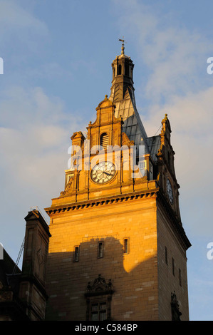 Uhrturm von der Grand Central Hotel Glasgow Schottland Stockfoto