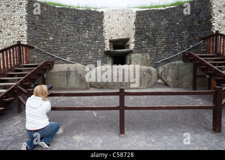 Republik Irland, Irland, County Meath, Co.Meath, Newgrange, neue Grange, megalithische Grab, Grab, Gräber, Tourismus, UNESCO, UNES Stockfoto