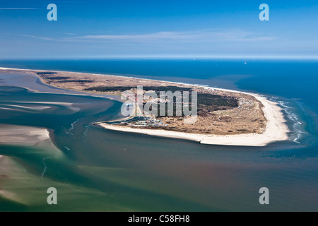 Die Insel Vlieland, Niederlande-Gruppe von Inseln genannt Wattenmeer. UNESCO-Weltkulturerbe. Luft. Stockfoto