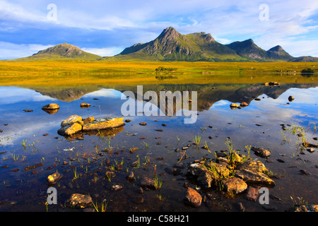 Abend, Abend-Stimmung, Ben Loyal, Berge, Berge, Gewässer, Gipfel, Berggipfel, Great Britain, Highland, Highlands, Sce Stockfoto