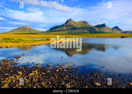 Abend, Abend-Stimmung, Ben Loyal, Berge, Berge, Gewässer, Gipfel, Berggipfel, Great Britain, Highland, Highlands, Sce Stockfoto