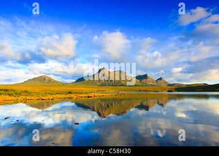 Abend, Abend-Stimmung, Ben Loyal, Berge, Berge, Gewässer, Gipfel, Berggipfel, Great Britain, Highland, Highlands, Sce Stockfoto