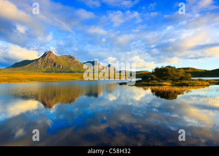 Abend, Abend-Stimmung, Ben Loyal, Berge, Berge, Gewässer, Gipfel, Berggipfel, Great Britain, Highland, Highlands, Sce Stockfoto