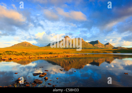 Abend, Abend-Stimmung, Ben Loyal, Berge, Berge, Gewässer, Gipfel, Berggipfel, Great Britain, Highland, Highlands, Sce Stockfoto