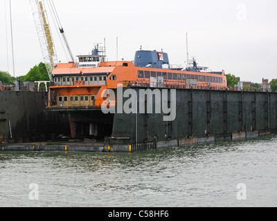 Trockendock Staten Island in New York City Stockfoto