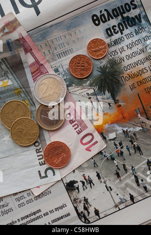 Griechenland, Proteste, finanzielle, Bailout, Krise, Stockfoto