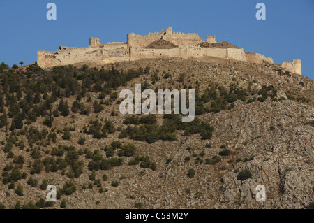 Griechenland. Argos. Kastro Larissa. Burg auf Larissa Hügel (12.Jh.) in einer venezianischen Burg im 14. Jahrhundert umgewandelt. Stockfoto