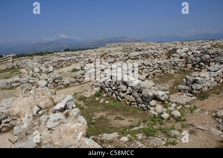 Griechenland. Tiryns. Mykenische Stadt (3. Jahrtausend v. Chr.). Obere Terrasse. Peloponnes. Stockfoto