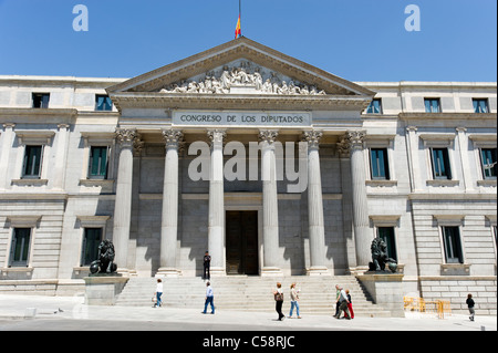 Palacio de las Cortes, Madrid, Spanien Stockfoto