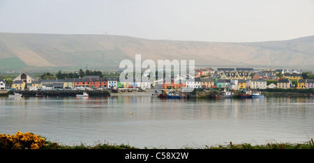 Portmagee Veiwed von Valencia oder Valentia Island, Co. Kerry, Irland Stockfoto