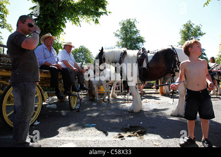 Pferdehändler in Appleby Horse Fair, Appleby In Westmorland, Cumbria, England, Großbritannien Stockfoto