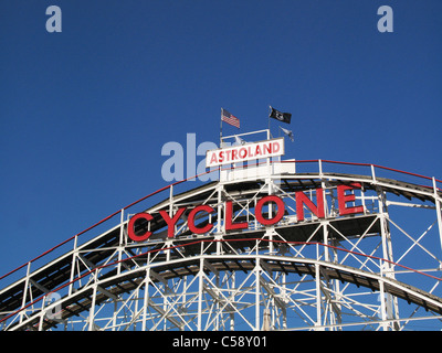 Cyclone-Achterbahn Coney Island, Brooklyn NY Stockfoto