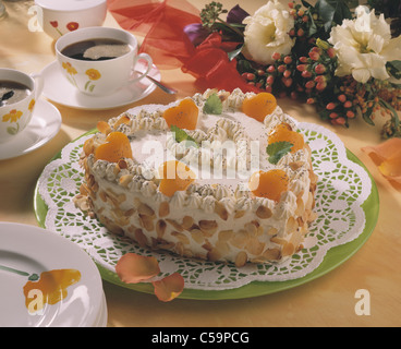 Aprikosen - Mohn Torte Stockfoto