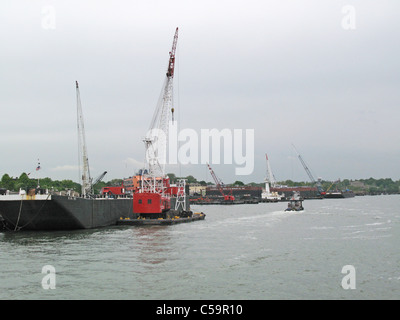 Trockendock Staten Island in New York City Stockfoto