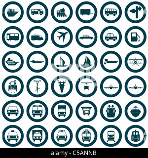 Transport-Set von anderen Vektor Web icons Stockfoto