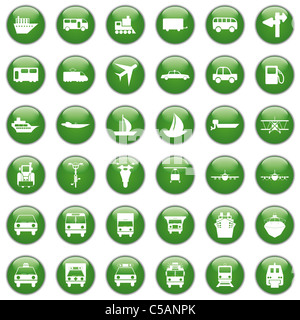 Transport-Set von anderen Vektor Web icons Stockfoto