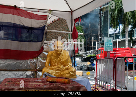 Spaziergang durch das ehemalige Red Zone, nachdem das thailändische Militär nahm es schließlich zurück. Stockfoto