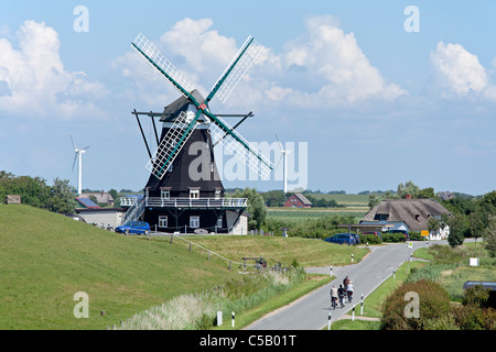 Windmühle "Nordermuehle", die Insel Pellworm, Nordfriesland, Schleswig-Holstein, Deutschland Stockfoto