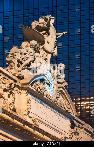 Grand Central Station-Skulptur-Uhr Stockfoto