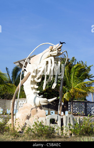 Riesen Garnelen Statue außerhalb der Garnelen Research Centre in der Nähe von Trinidad in Kuba. Stockfoto