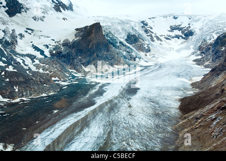 Pasterze Sommer Blick auf den Gletscher (Österreichs größte Gletscher, liegt am Fuße des Großglockners) Stockfoto