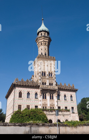 Hotel Villa Crespi, Lago d ' Orta, Piemont, Italien Stockfoto