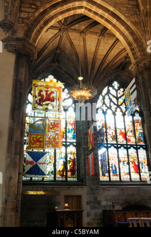 Innenraum der St. Giles Cathedral Edinburgh auch bekannt als die hohe Kirk Of Edinburgh Schottland Stockfoto