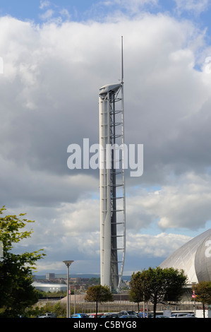 Glasgow Tower im Glasgow Science Centre Gebäude In Pacific Quay Stockfoto