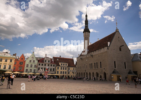 Rathaus, Rathausplatz in der Altstadt, Tallinn, Estland Stockfoto