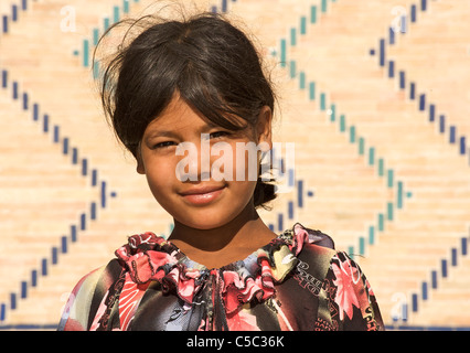 Usbekischer Mädchen, Samarkand, Usbekistan Stockfoto