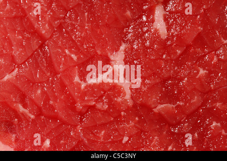 Rohe rote Black Angus Rib-Eye Steak Fleisch Makro Hintergrundtextur Stockfoto